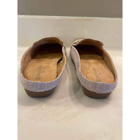 Naturalizer Cream Mules with Silver Accents - Picture 4 of 12